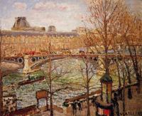 Pissarro, Camille - The Pont du Carrousel, Afternoon